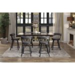 5566-36* Counter Height Table, Glass Insert - Image 8