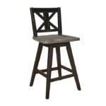5602-24BK Swivel Counter Height Chair, Black - Image 2