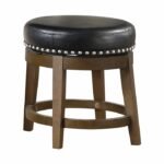 5681BLK-18 Round Swivel Stool, Black