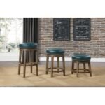 5681GEN-24 Round Swivel Counter Height Stool, Green - Image 2