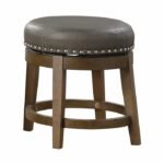 5681GRY-18 Round Swivel Stool, Gray