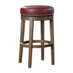 5681RED-29 Round Swivel Pub Height Stool, Red