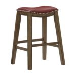 5682RED-29 29 Pub Height Stool, Red - Image 2