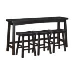 5687BLK-364P 4-Piece Pack Counter Height Set