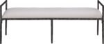 Axis Linen Textured Fabric Upholstered Bench - Image 3
