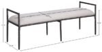 Axis Linen Textured Fabric Upholstered Bench - Image 8