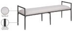 Axis Linen Textured Fabric Upholstered Bench - Image 9