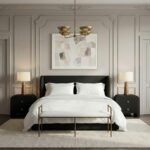 Axis Linen Textured Fabric Upholstered Bench - Image 2