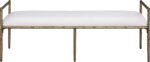 Axis Linen Textured Fabric Upholstered Bench - Image 3