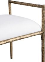 Axis Linen Textured Fabric Upholstered Bench - Image 5