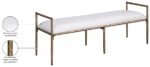 Axis Linen Textured Fabric Upholstered Bench - Image 9