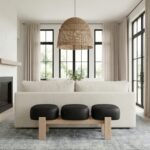Woodcrest Vegan Leather Upholstered Bench - Image 2