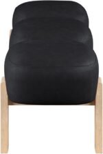 Woodcrest Vegan Leather Upholstered Bench - Image 7