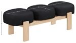 Woodcrest Vegan Leather Upholstered Bench - Image 12