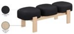 Woodcrest Vegan Leather Upholstered Bench - Image 13