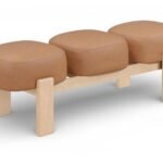 Woodcrest Vegan Leather Upholstered Bench