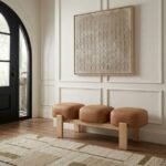 Woodcrest Vegan Leather Upholstered Bench - Image 4