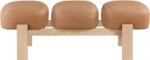 Woodcrest Vegan Leather Upholstered Bench - Image 5