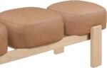Woodcrest Vegan Leather Upholstered Bench - Image 8