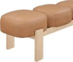 Woodcrest Vegan Leather Upholstered Bench - Image 9