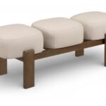 Woodcrest Vegan Leather Upholstered Bench