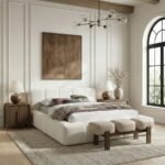 Woodcrest Vegan Leather Upholstered Bench - Image 3