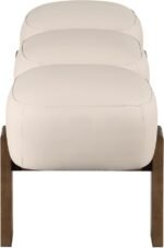 Woodcrest Vegan Leather Upholstered Bench - Image 7
