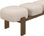 Woodcrest Vegan Leather Upholstered Bench - Image 9