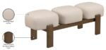 Woodcrest Vegan Leather Upholstered Bench - Image 13
