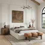Woodcrest Vegan Leather Upholstered Bench - Image 2
