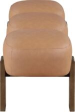 Woodcrest Vegan Leather Upholstered Bench - Image 7