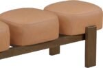 Woodcrest Vegan Leather Upholstered Bench - Image 8