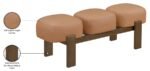 Woodcrest Vegan Leather Upholstered Bench - Image 13