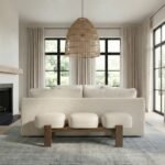 Woodcrest Vegan Leather Upholstered Bench - Image 2