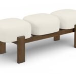 Woodcrest Vegan Leather Upholstered Bench