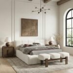 Woodcrest Vegan Leather Upholstered Bench - Image 3