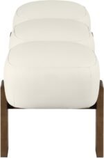 Woodcrest Vegan Leather Upholstered Bench - Image 7