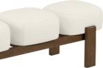Woodcrest Vegan Leather Upholstered Bench - Image 8