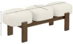 Woodcrest Vegan Leather Upholstered Bench - Image 12