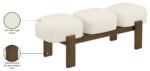 Woodcrest Vegan Leather Upholstered Bench - Image 13