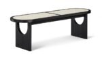 Canovia Solid Wood And Faux Cane Bench