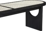 Canovia Solid Wood And Faux Cane Bench - Image 7