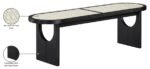 Canovia Solid Wood And Faux Cane Bench - Image 11