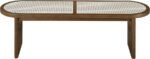 Canovia Solid Wood And Faux Cane Bench - Image 4