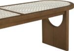Canovia Solid Wood And Faux Cane Bench - Image 7