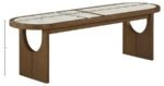 Canovia Solid Wood And Faux Cane Bench - Image 10
