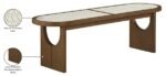 Canovia Solid Wood And Faux Cane Bench - Image 11