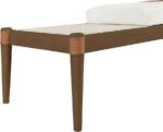Nara Linen Textured Fabric Upholstered Bench - Image 9