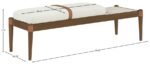 Nara Linen Textured Fabric Upholstered Bench - Image 13