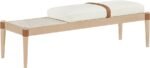 Nara Linen Textured Fabric Upholstered Bench - Image 5